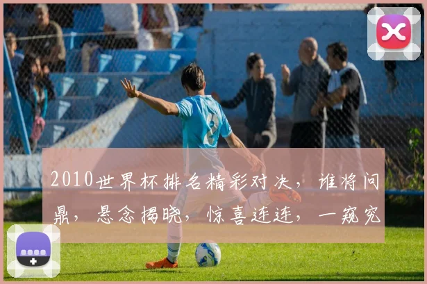 2010世界杯排名精彩对决，谁将问鼎，悬念揭晓，惊喜连连，一窥究竟。